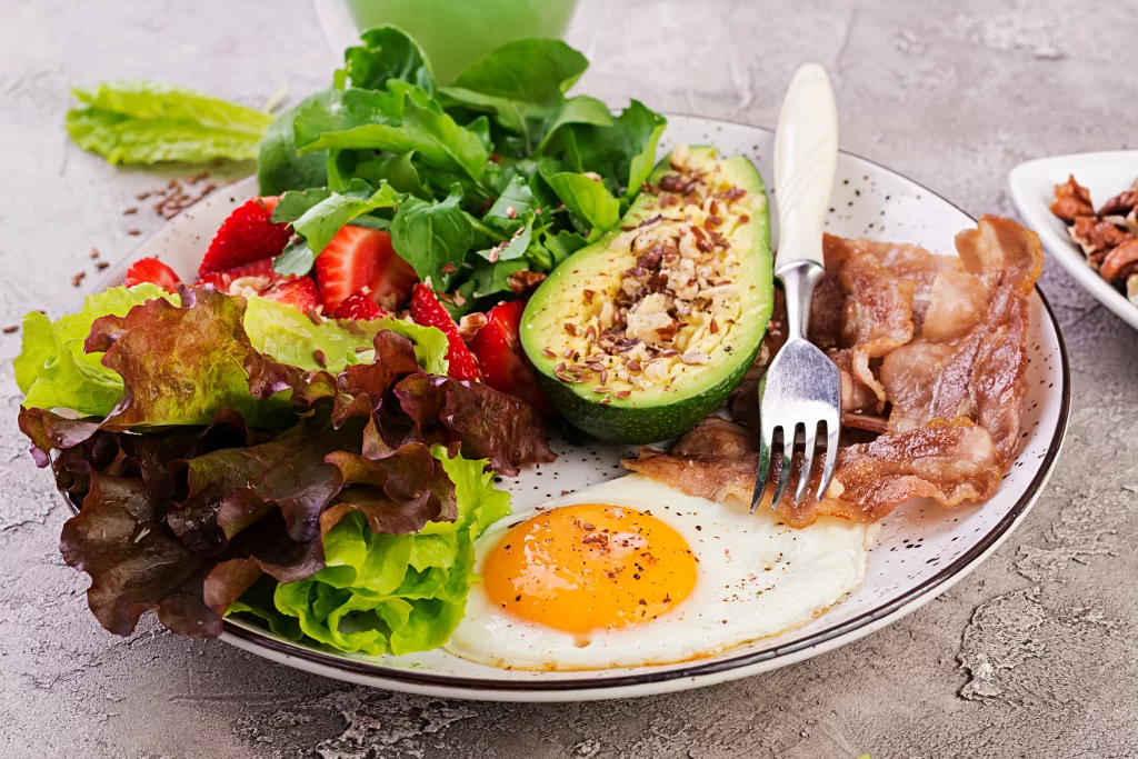 Egg Fast Meal Plan Avo and Bacon