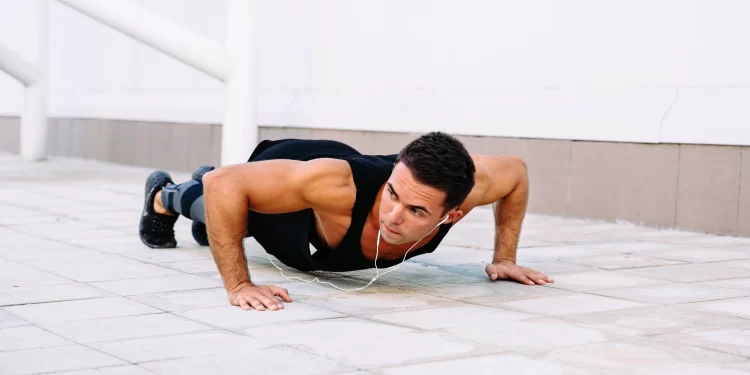 Push-ups and heart health man